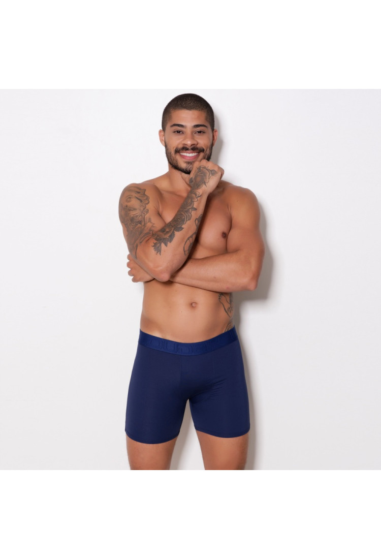 Cueca Boxer de Microfibra Comprida