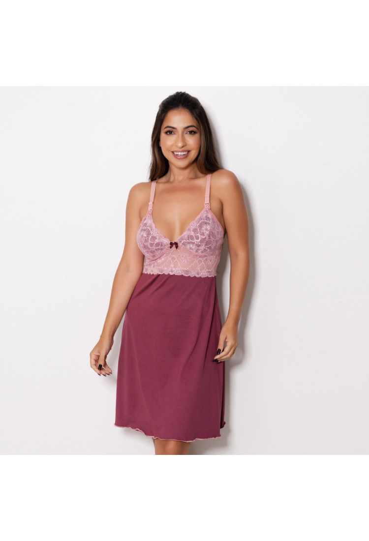 Camisola Renda Amamentação