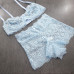 Conjunto Sem Bojo com Arco e Renda Hot Pant
