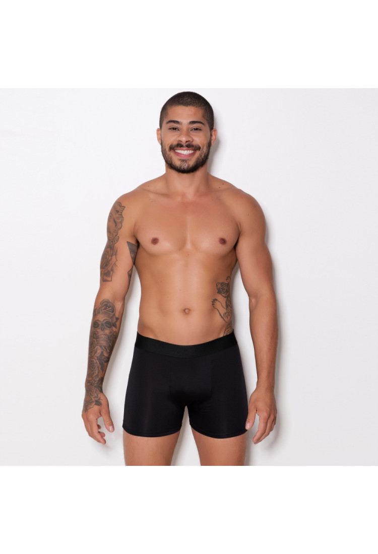 Cueca Boxer Microfibra Lisa