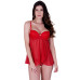 Camisola Transparente Sensual Com Bojo e Calcinha